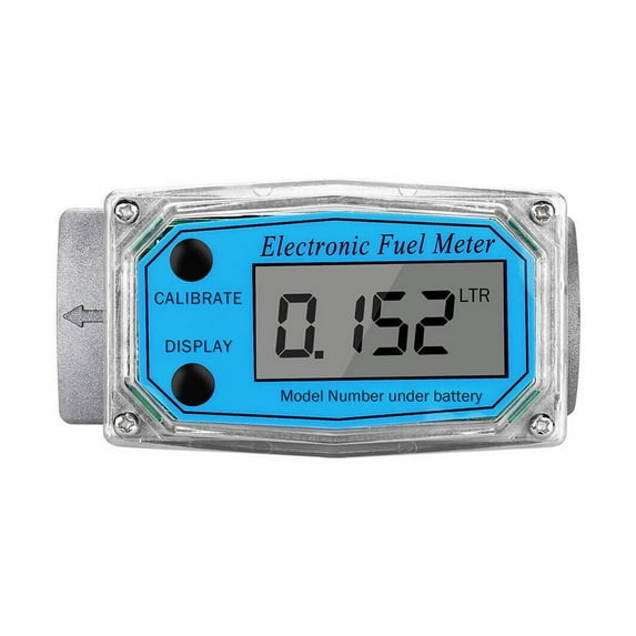 Digital Flow Meter, Flowmeter Gauge 1"NPT LED Digit Fuel Meter, PCB Flow Indicator Sensor Counter ,Simple To Operate