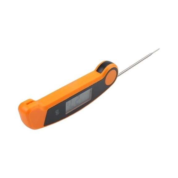 Digital Foldable Meat Thermometer with 180° Probe, Read Food Thermometer for Cooking, Grilling, Baking, -50°C to 300°C, IPX5 Waterproof,Auto On/Off,Backlit LCD,Orange(Orange)