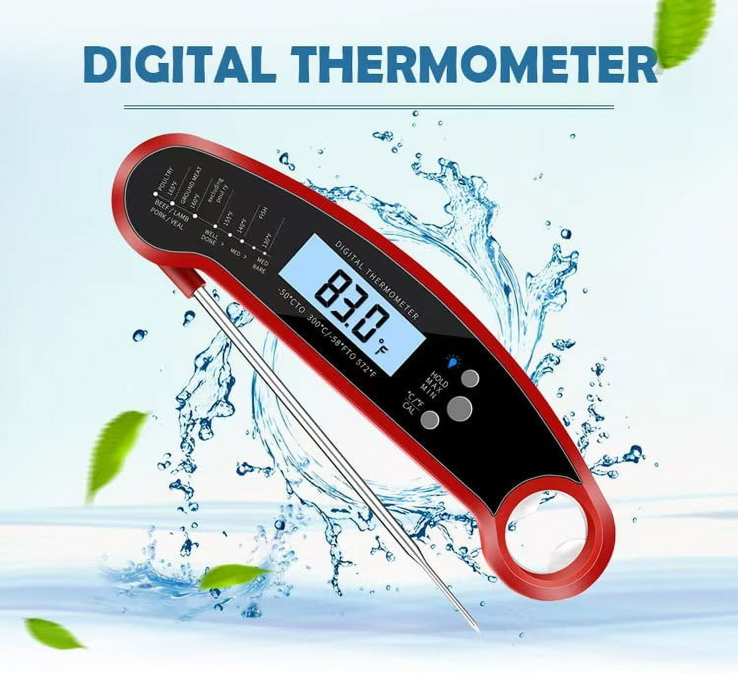 Digital Folding Food High Precision Kitchen Grill Probe Electronic Water Temperature Thermometer Meat Thermometer