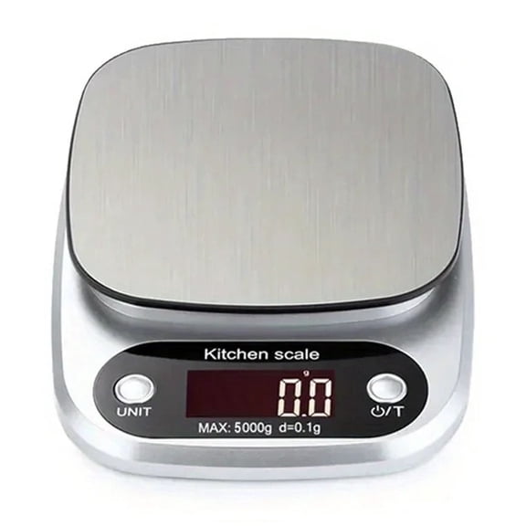 Digital Food Kitchen Scale, Stainless Steel LCD Display Food Kitchen Scale Digital Pound for Weight Loss Baking Cooking Meal Prep