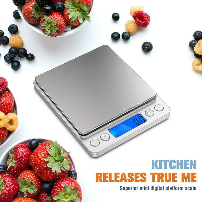 Digital Food Scale Weight Grams and OZ, 3kg/0.1g Kitchen Scale for