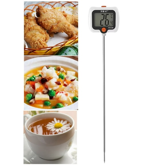 Digital Food Thermometer, Digital Display Kitchen Thermometer, for Baking and Jam, Chocolate, Candy, White, 1 Pc, by IHXORA