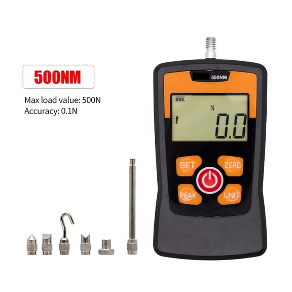 Digital Force Gauge Thrust Spring Tension Tester 100N/500N Pressure Tensile Machine Testing Measuring Instrument Push Pull Meter ,Easy to Operate
