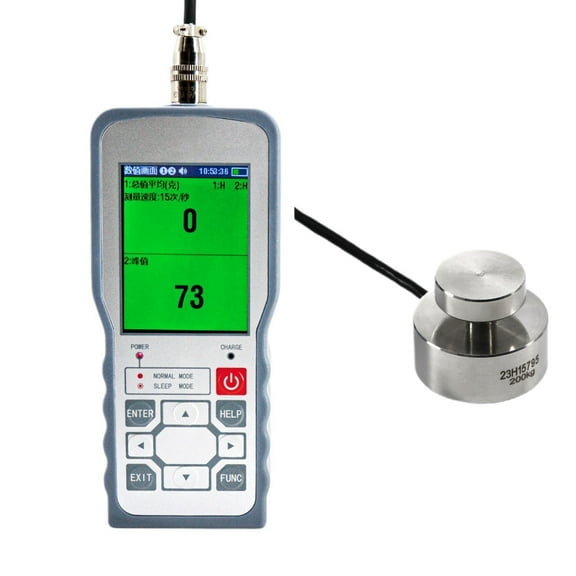 Digital Force Gauge With Load Cell Sensor,Test Force Weight Pressure Push Pull Gauge Dynamometer,Peak/Track Mode ± 0.05%F.S ,Easy to Operate