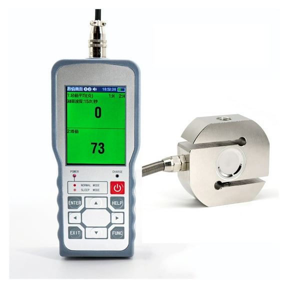 Digital Force Gauge With Load Cell Sensor,Test Force Weight Pressure Push Pull Gauge Dynamometer,Peak/Track Mode ± 0.05%F.S ,Easy to Operate