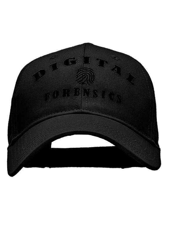 Digital Forensics Embroidered Solid Cotton Twill Strap Cap - Black OSFM