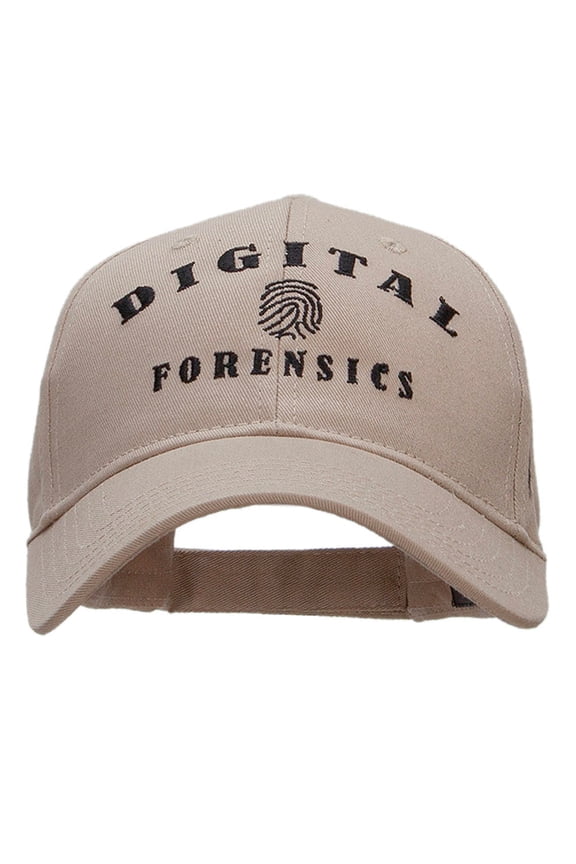 Digital Forensics Embroidered Solid Cotton Twill Strap Cap - Khaki OSFM