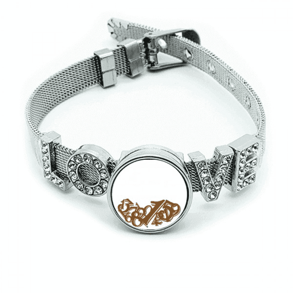 Digital Foundation Scattered Stacked Bracelet Wristband Crystal Love Adjustable Bangle