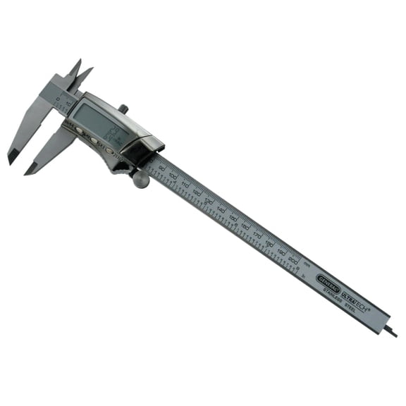 General Tools Digital/Fraction Electronics Calipers, 0 - 8", 12 1/4"H x 4 1/4"W x 1 1/4"D, Stainless Steel