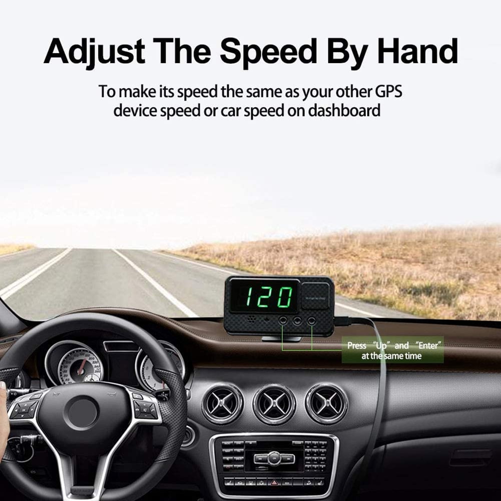 Digital GPS Speedometer Car Hud Head Up Display with Speeding Alert ...