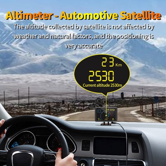 Digital GPS Speedometer Odometer 4.7 Inch LCD Display HUD Display With Over Speeding Alarm For All 5-24V Vehicle