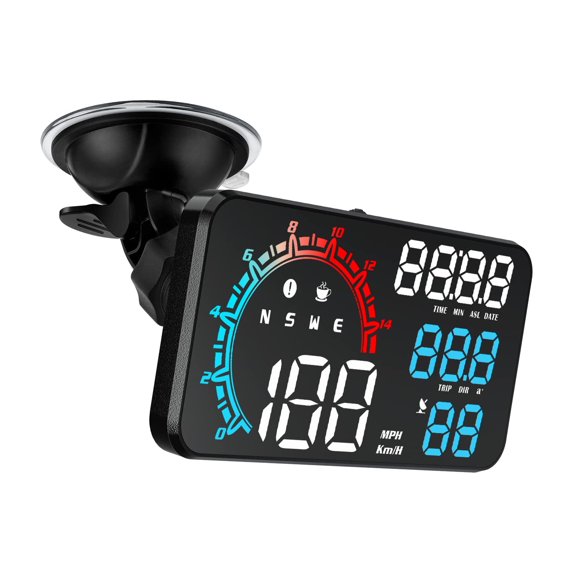 Digital GPS Speedometer Universal Heads Up Display for Car 5.8 inch Large LCD Display HUD with MPH Speed Fatigued Driving Alert Overspeed Alarm Trip