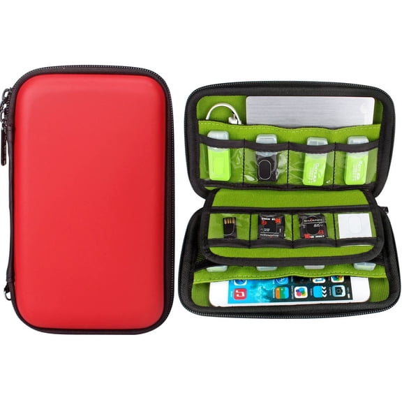 Digital Gadget Case Waterproof Memory Card Case, Designed for External Hard Drive,USB Flash Drives,Power Banks - Best for Traveling