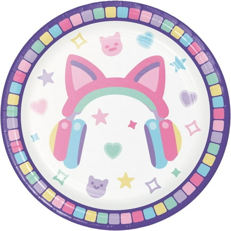 Digital Game 7-inch Paper Desert Plates 8 Per Pack