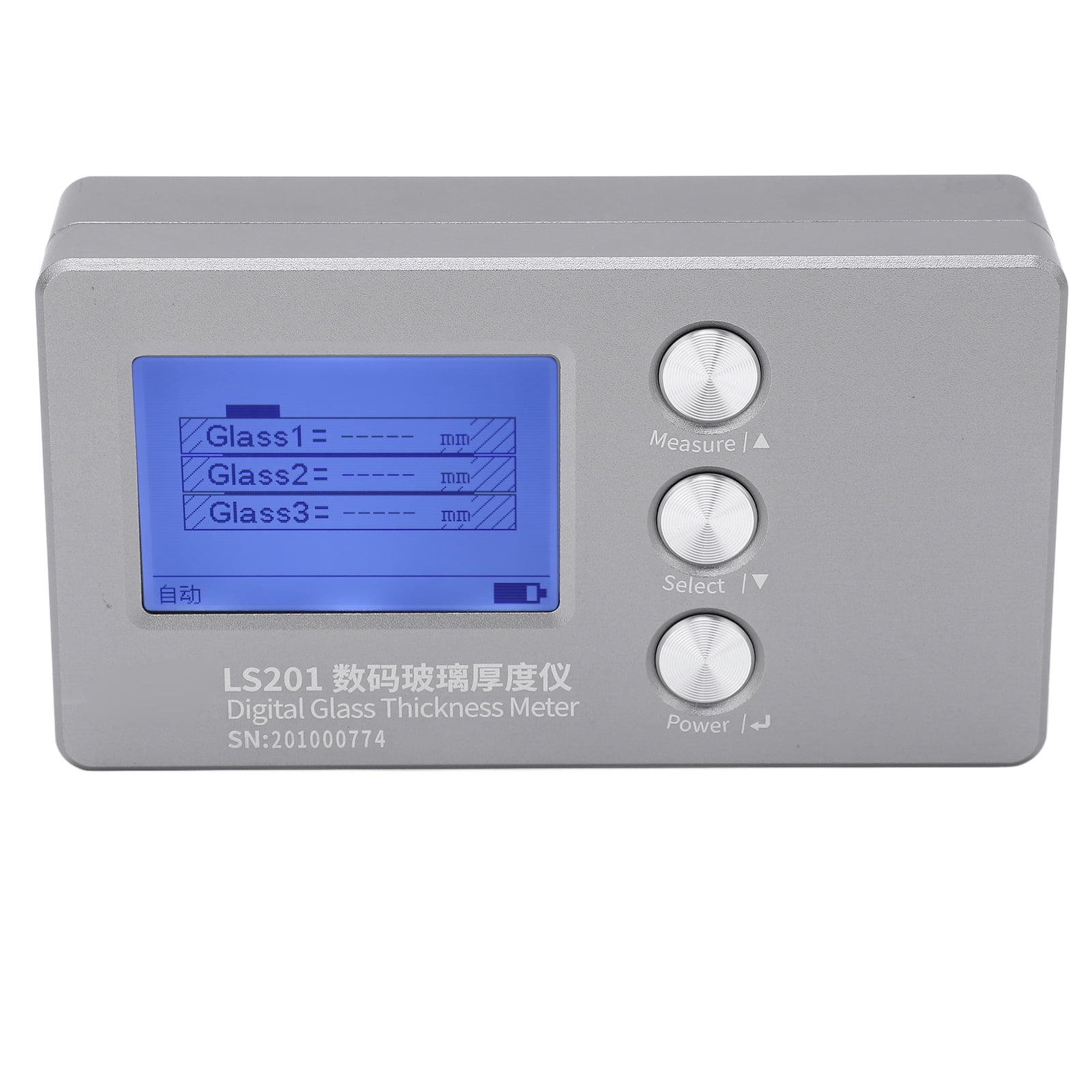 Digital Glass Thickness Gauge NDT HD Backlit Display Thickness Testing