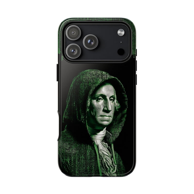 Digital Green Code Liberty Tough Case for iPhone 17 16 15 14 13 12 11 ...
