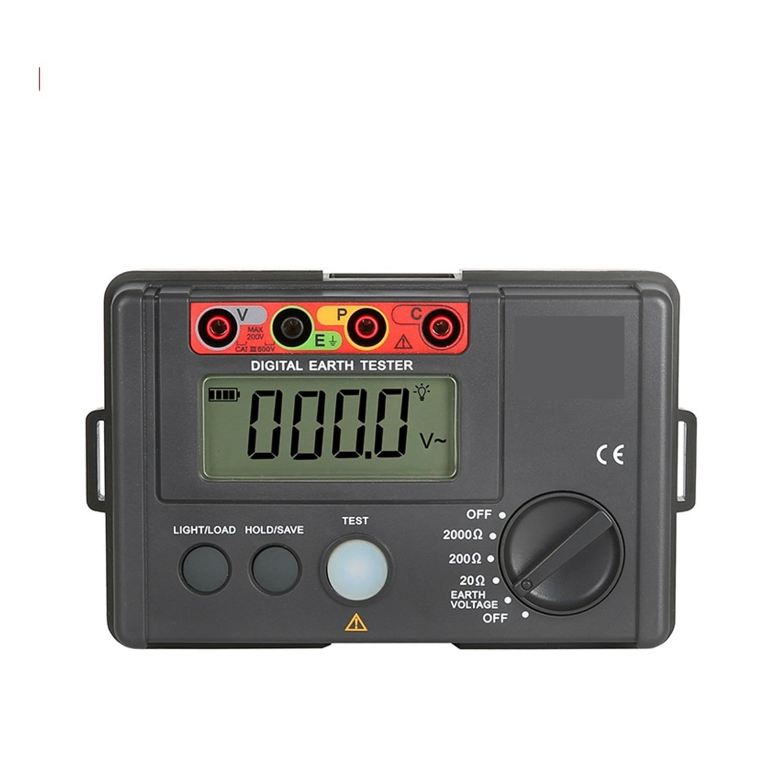 Digital Ground Resistance Tester 0-200V 0-2000 Power Electrical System Voltmeter Storage Over-Range Data Storage ,Efficient Features