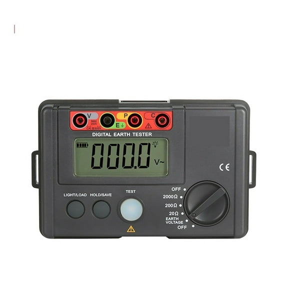 Digital Ground Resistance Tester 0-200V 0-2000 Power Electrical System Voltmeter Storage Over-Range Data Storage ,Efficient Features