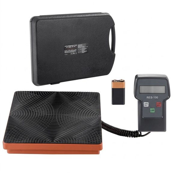 Digital HVAC Refrigerant Charging Scale, 110 Lb Recovery Weight Scale with LCD Wired Remote and Battery Included