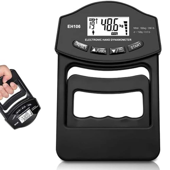 Digital Hand Dynamometer 180kg Grip Strength Tester LCD Screen USB Rechargeable for Sports Training Measurement