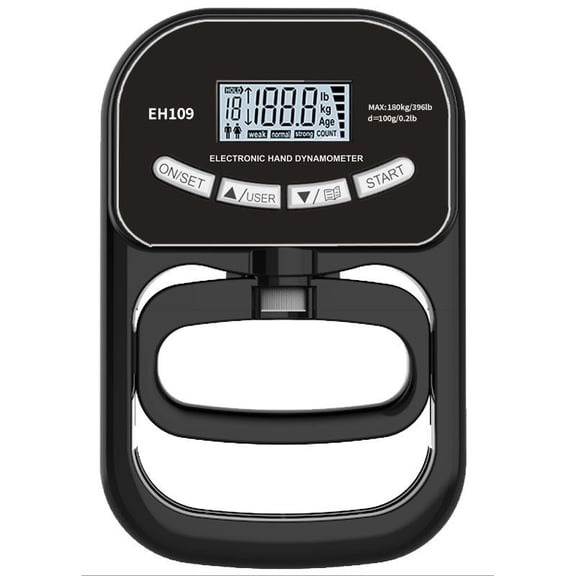 Digital Hand Dynamometer 180kg Grip Strength Tester LCD Screen USB Rechargeable for Sports Training Measurement