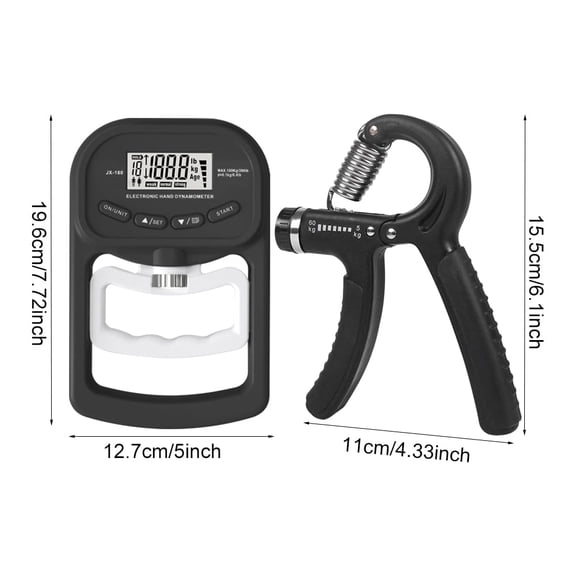 Digital Hand Grip Strength Tester 396lbs/180kg LCD Display Hand Dynamometer for Training Use
