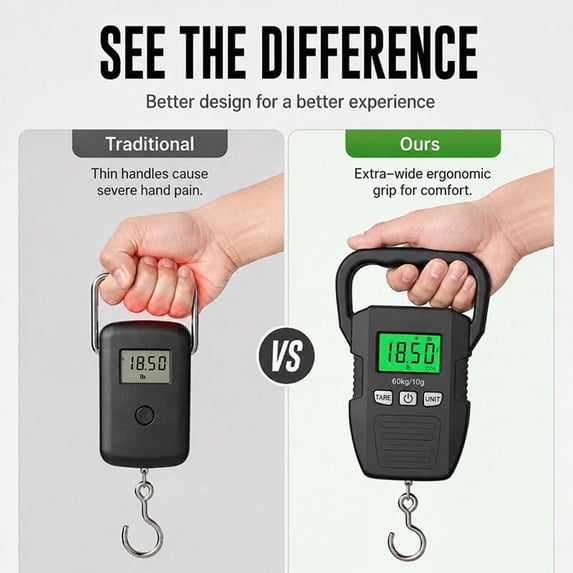 Digital Handheld Luggage Weight Scale up to 60kg Travel Accessories, Portable Suitcase Weight Scale, Luggage Scale Travel Digital