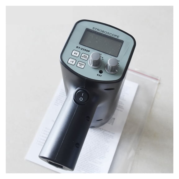 Digital Handheld Stroboscope DT-2350PA LED Flash Strobe Tachometer Non-contact Measure Rotative Velocity Flash Analyzer Range 50-12000 FPM ,High Accuracy