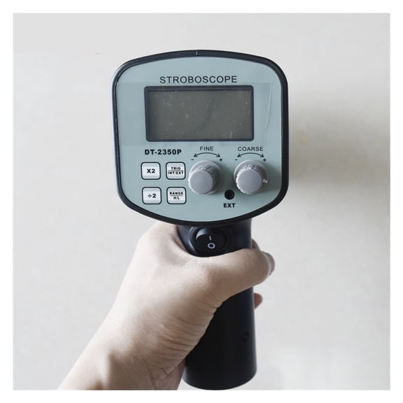 Digital Handheld Stroboscope DT-2350PE Non Contact Strobe Tachometer Fit For Print And Textile Tachometer Strobe Flash Analyzer Meter Range 50~2,000 FPM ,Portable