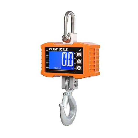Digital Hanging Scale 1000kg/ 2204lbs Heavy Duty Crane Scale LCD Backlight Industrial Hook Scales Unit For Construction Site ,Precise & Responsive