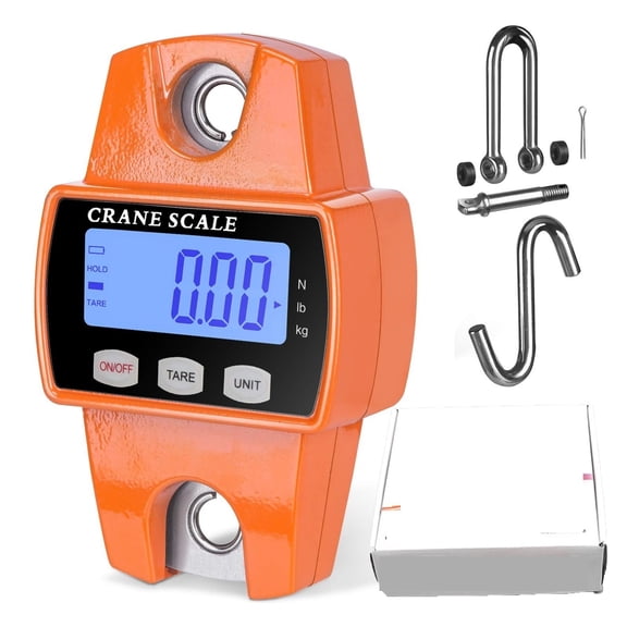 Digital Hanging Scale with Cast Case Handheld Mini Crane Weight for Farm Fishing Outdoor ,Mult Function