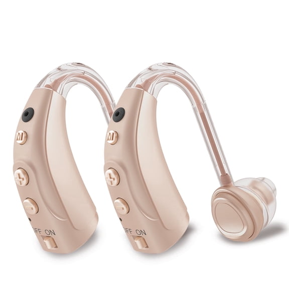 HIBRIQ Digital Rechargeable Hearing Aids for Seniors, 16-Channel with Noise Cancelling and 4 Listening Modes HH-1710
