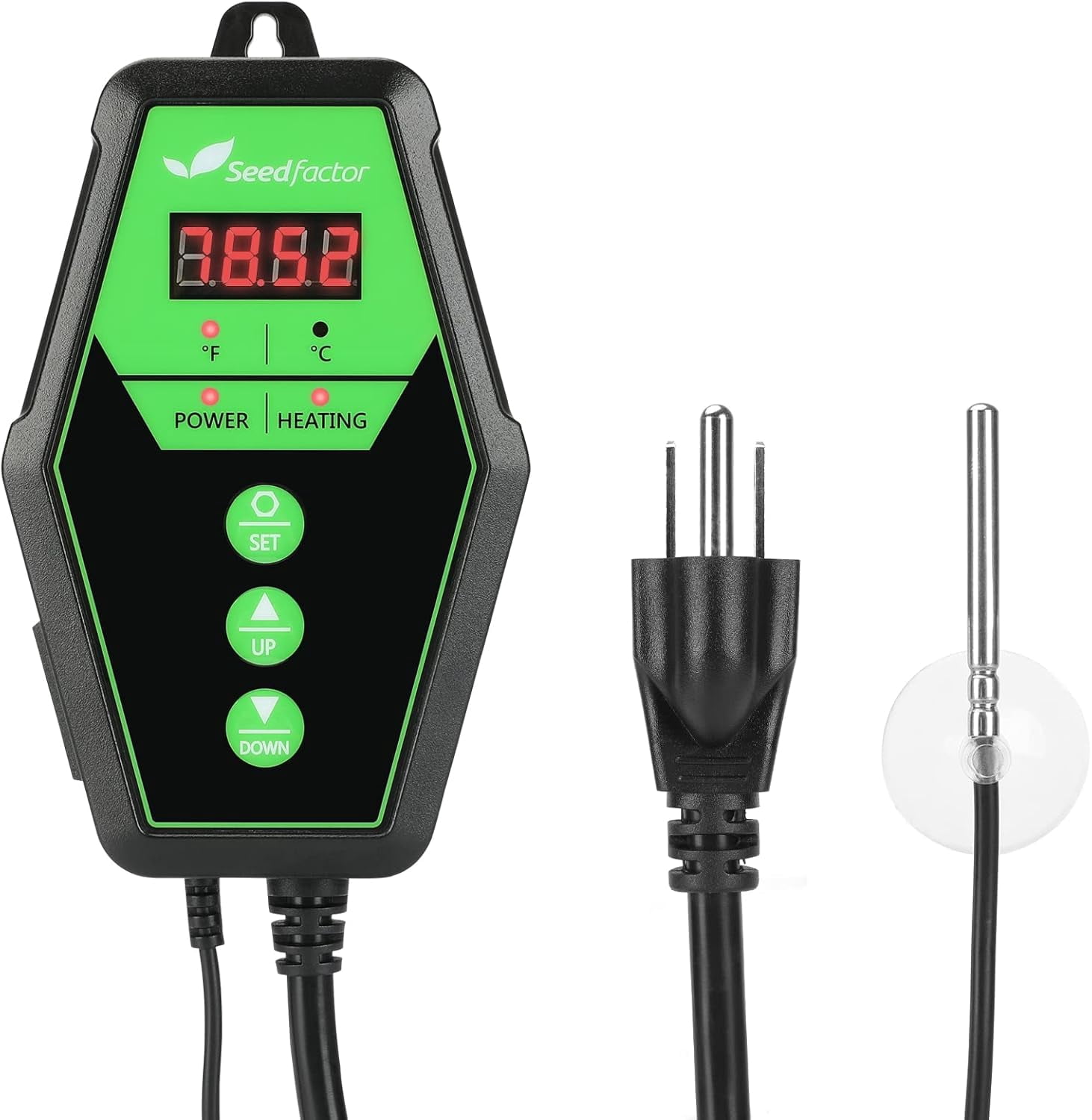 View of Digital Heat Mat Thermostat Controller for Seed Germination, Reptiles ...
