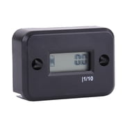Digital Hour Meter Gauge Timer Inductive Waterproof LCD Display for Gasoline Engine Racing Motorcycle ATV Mower 0-99999Hrs / 0-99999 Hours Tachometer