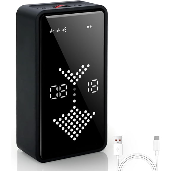 Digital Hourglass Pomodoro Timer,  1-99 Mins Adjustable Rechargeable Digital Countdown  Timer, Mute/Low Volume/High Low Volume Modes for Work, Study,  to School, Kitch, Black