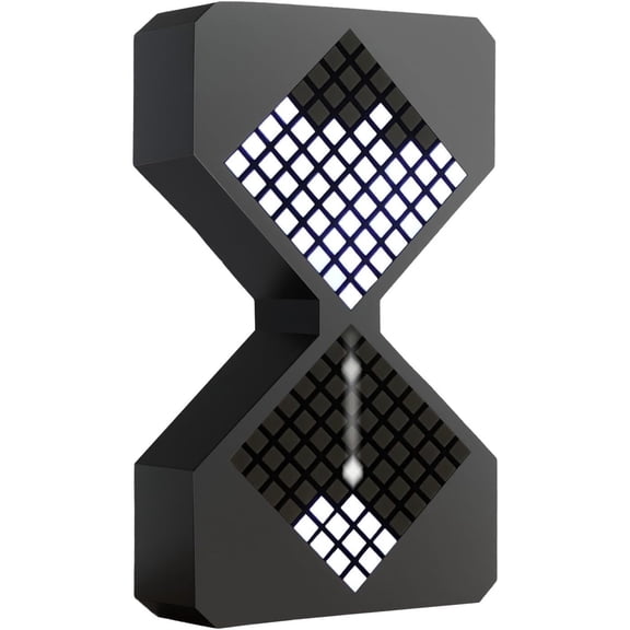 Digital Hourglass Visual Timer, Gravity Flip Countdown Timer 1-30 Min, USB-C Rechargeable LED Focus Timers, Silent Desk Pomodoro Timer for , Classroom, Study, Work, Kitchen(Black White)