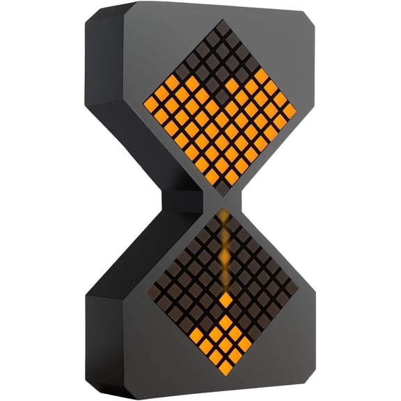 Digital Hourglass Visual Timer, Gravity Flip Countdown Timer 1-30 Min, USB-C Rechargeable LED Focus Timers, Silent Desk Pomodoro Timer for , Classroom, Study, Work, Kitchen (Black Yellow)