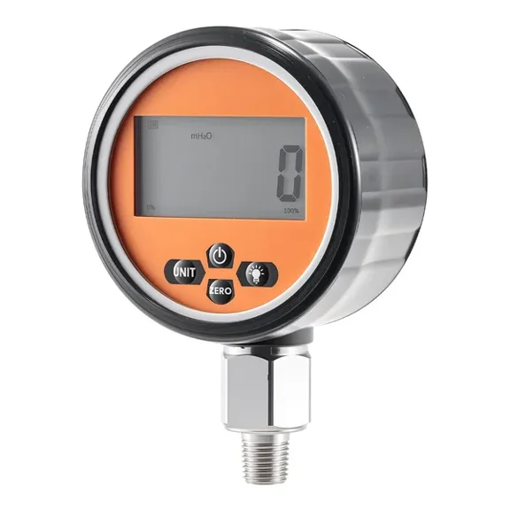 Digital Hydraulic Pressure Gauge, 0-10000 PSI (0-700 Bar) Hydraulic Pressure Sensor, Manometer Tester with 1/4 inch NPT Base Entry for Excavator Construction Machinery, Stainless Steel Housing