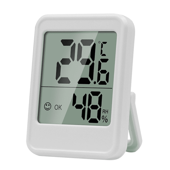 Digital Hygrometer Indoor Thermometer Humidity Meter Room Thermometer with 5s Fast Refresh Accurate Temperature Humidity Monitor for Home, Bedroom, Baby Room, Office, Greenhouse, Cellar (White)