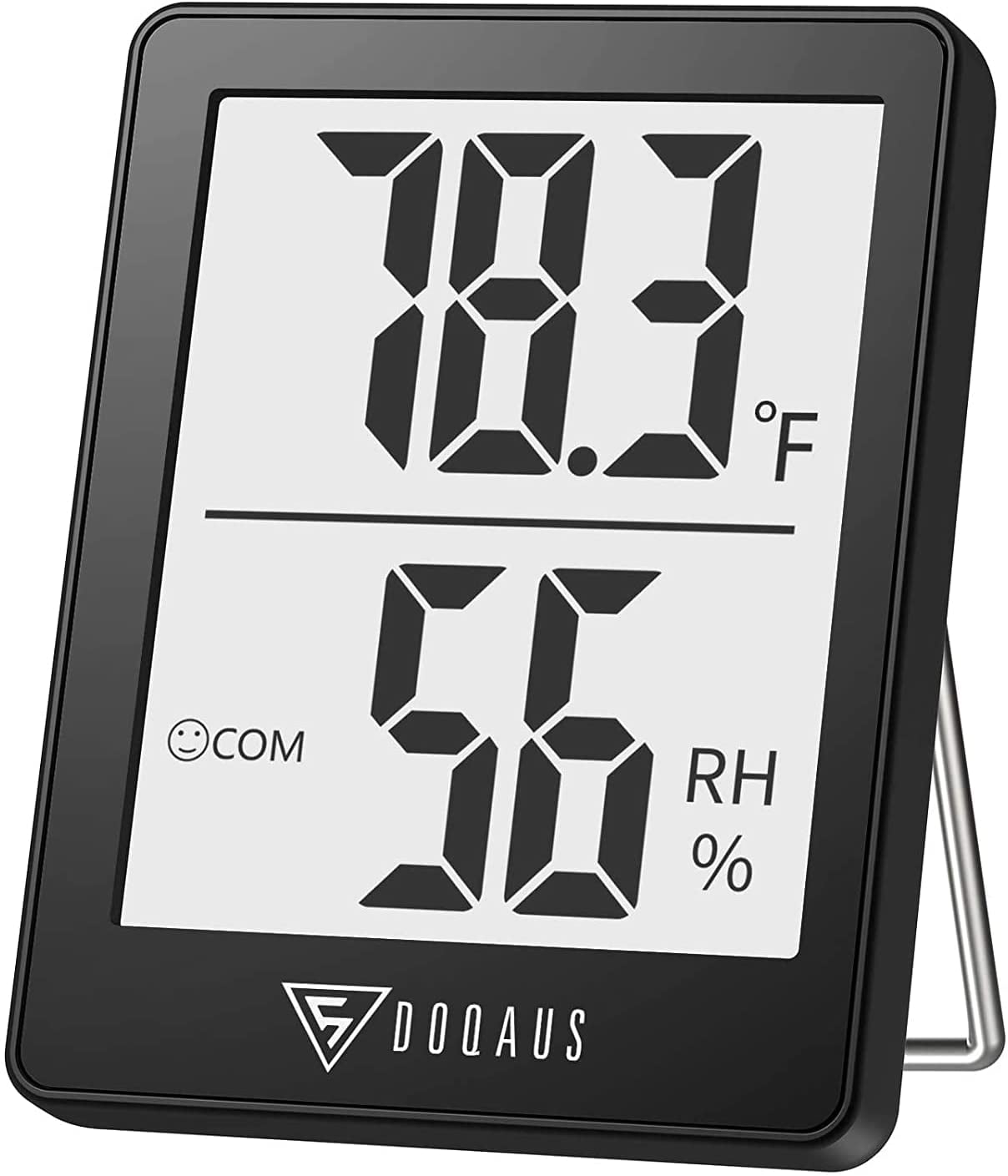 Digital Hygrometer Indoor Thermometer Humidity Meter Room Thermometer with 5s Fast Refresh Accurate Temperature Humidity Monitor for Home, Bedroom, Baby Room, Office, Greenhouse, Cellar (Black)