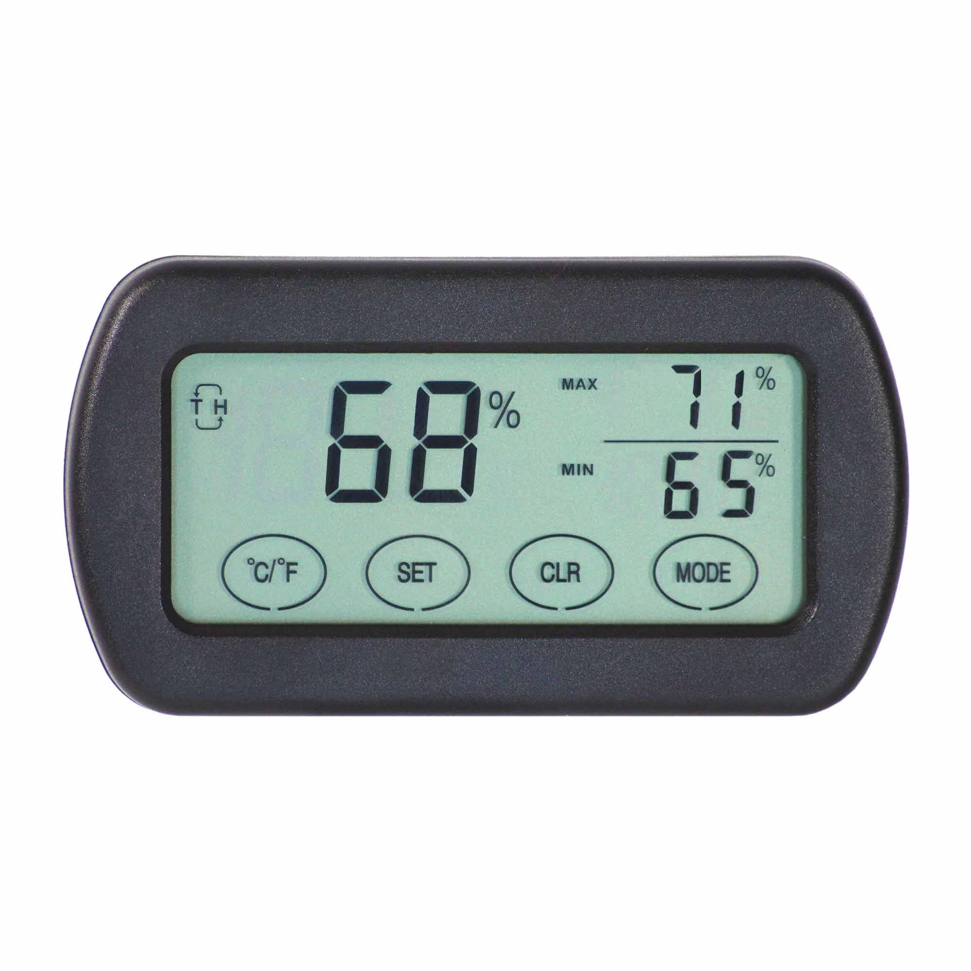 Digital Hygrometer Rectangular - Black