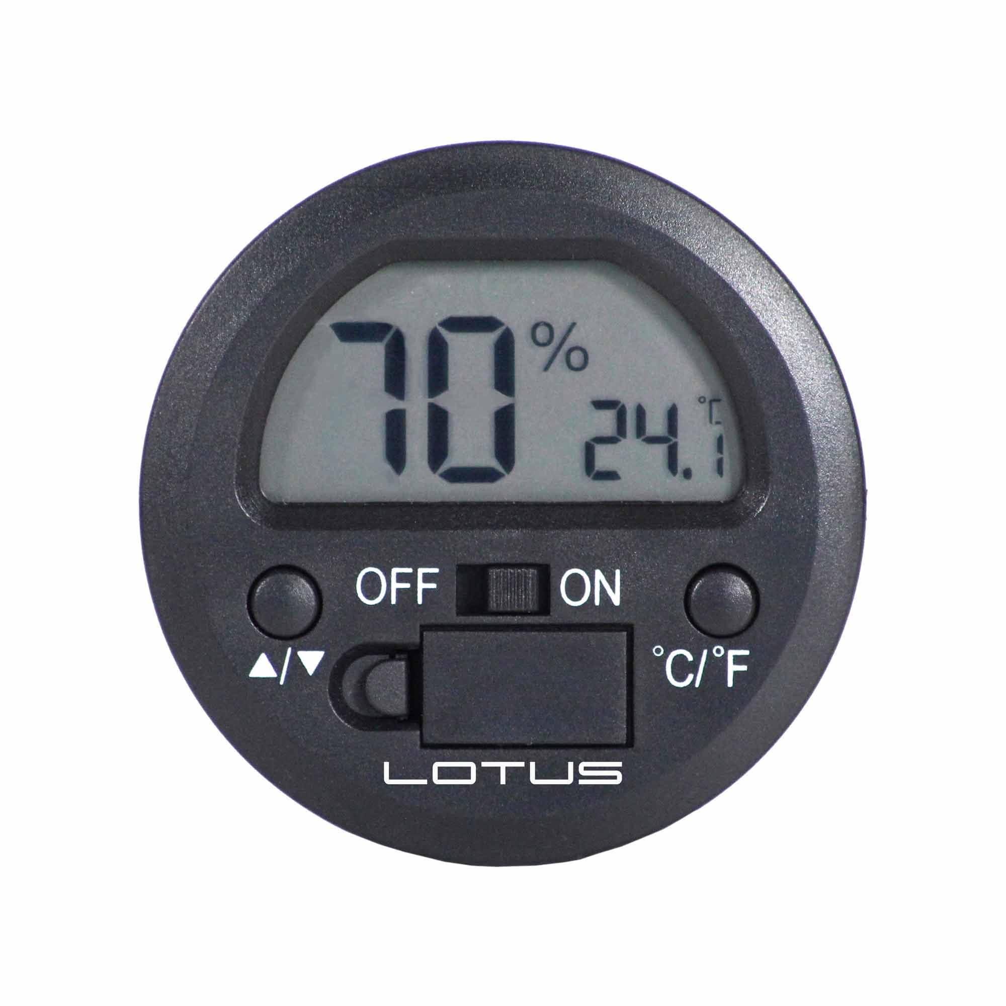 Digital Hygrometer Round - Black