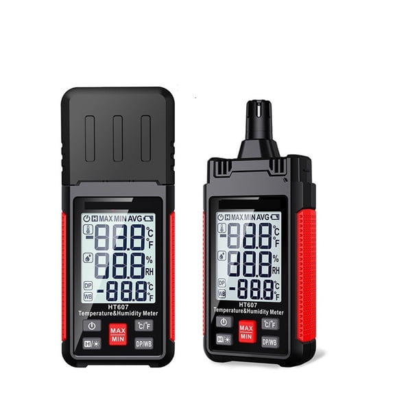 Digital Hygrometer Temperature Humidity Handheld LCD Thermometer Psychrometer Wet Dew Point Tester ,Fast Response