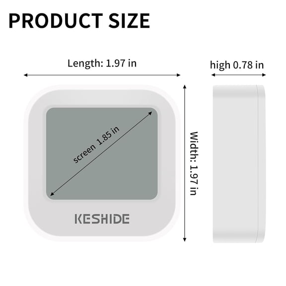 Digital Hygrometer Thermometer for Room Temperature Humidity Meter Indoor Thermometer Accuracy Calibration LCD Temperature Sensor, Bedroom, Baby Room, Office, Greenhouse, Cellar