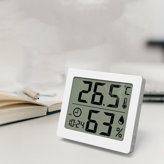 Digital Hygrometer Thermometer for Room Temperature Humidity Meter Indoor Thermometer Accuracy Calibration LCD Temperature Sensor, Bedroom, Room, Office, Greenhouse, Cellar