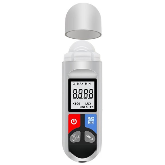 Digital Illuminance Light Meter, Portable Lux Tester, with 200,000 LUX Range, LCD Display, Data Hold & Auto Shutdown, for Industrial and Environmental Testing
