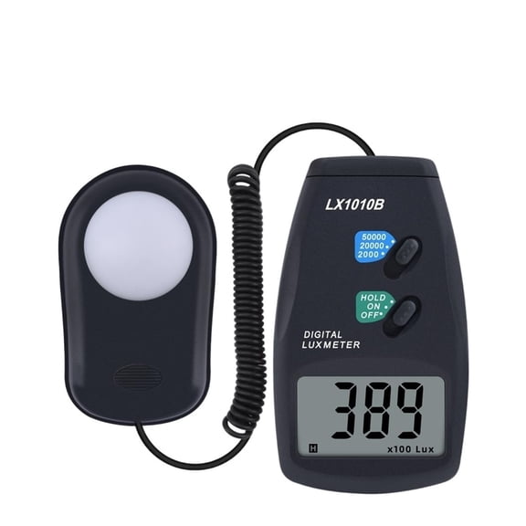 Digital Illuminance Meter, Light Meter, Digital , Handheld Ambient Temperature Measuring Instrument, Digital Illuminance Meter 0-50000 Lux Photometer Exposure Remote Control ,High Precision
