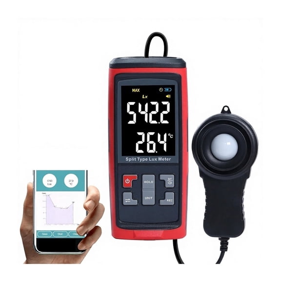 Digital Illuminance Meter Light Meter Recording Lux 32,752 Groups Data Logging Handheld Photometer Lumens LED ,Convenient