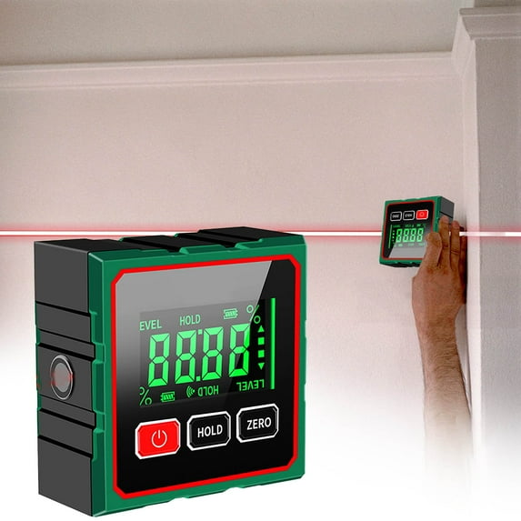 Digital Inclinometer Kadlawus Under $5 ! Intelligent Laser Level with Digital Display, 360 Degree High Precision Angle Measurement Tool Device