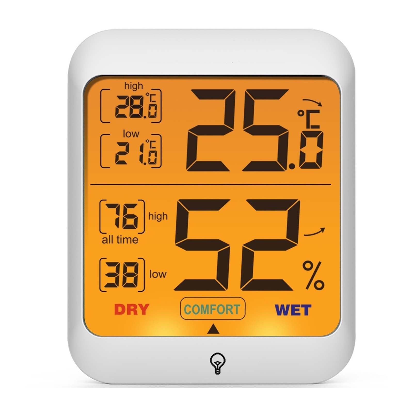 Digital Indoor Home Thermometer Hygrometer Temperature Humidity Sensor Backlight Weather Station
